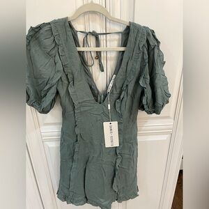 Sage Green Ruffle Dress